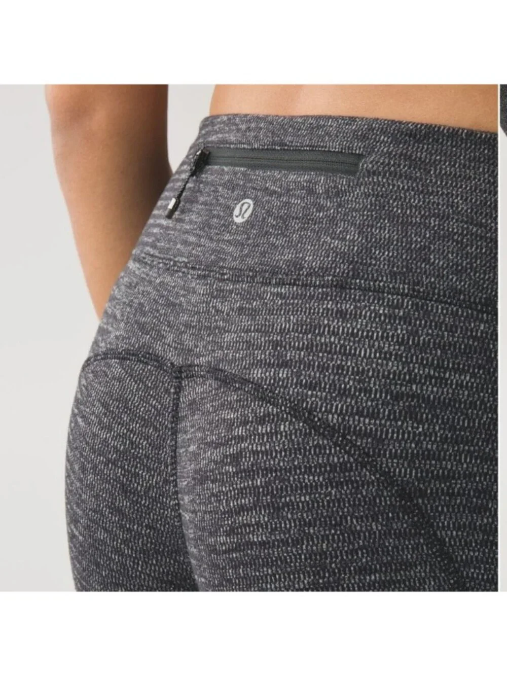 Lululemon Speed Tight IV *Rulu Mini Check Pique Black Heathered Black